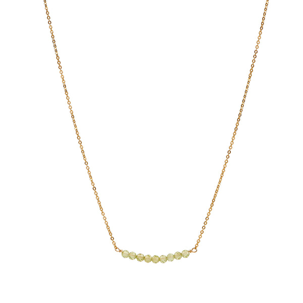 Bar Necklace - Peridot