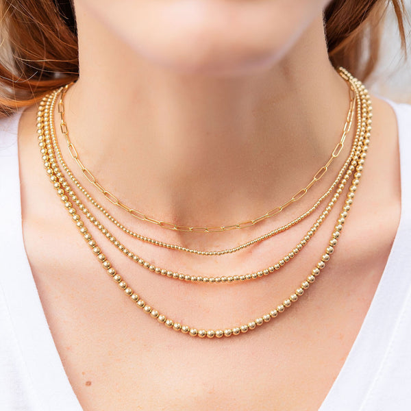 Petite Paperclip Necklace - Gold-Filled