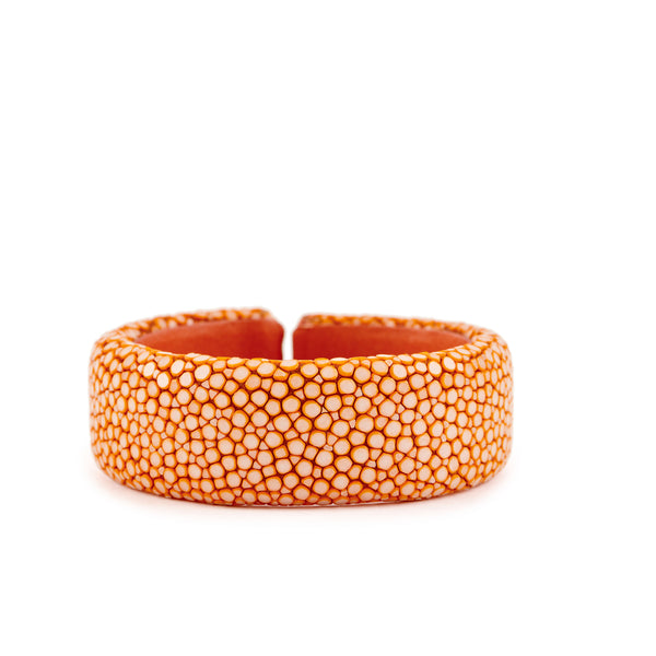 Burnt Orange Stingray Flat Cuff - 20mm