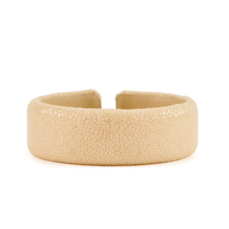 Cream Stingray Flat Cuff - 20mm