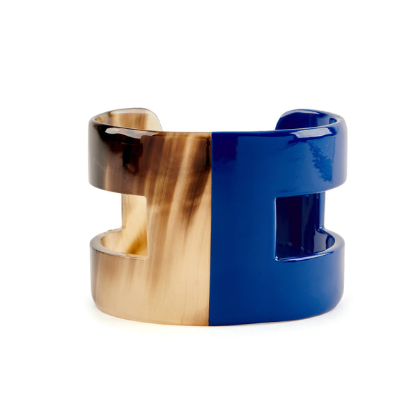 Lacquered Horn H Cuff