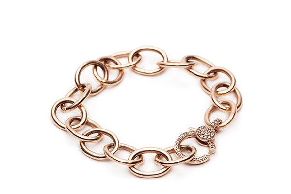 14k rose gold charm bracelet discount