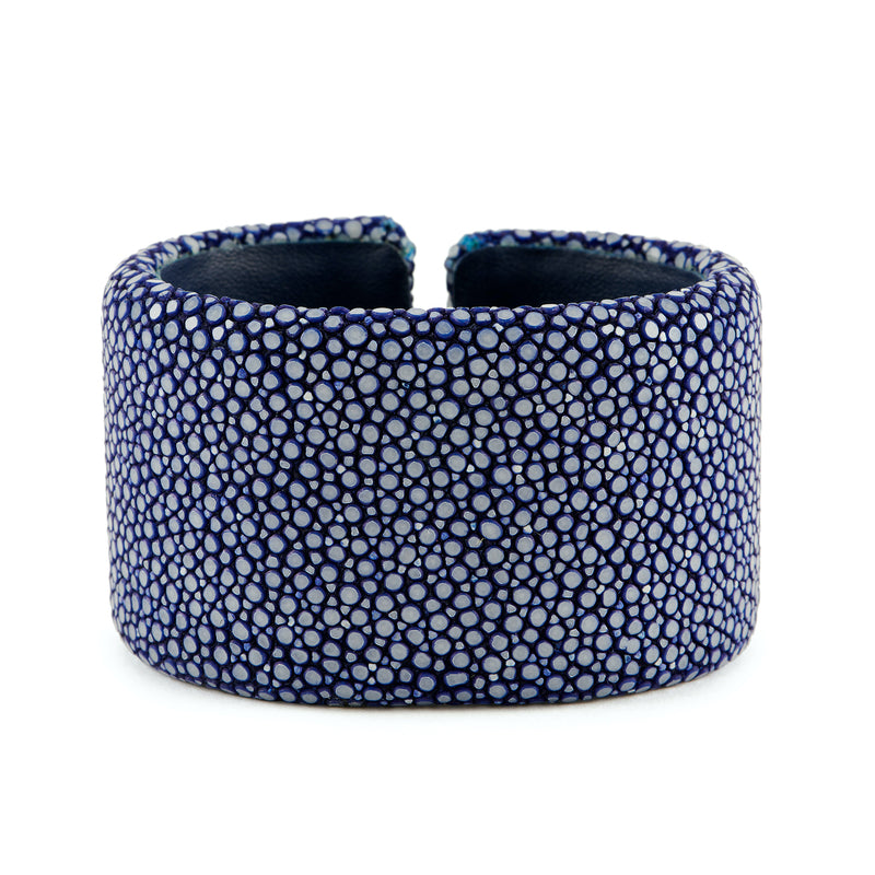 Blue Stingray Oval Cuff - 40mm