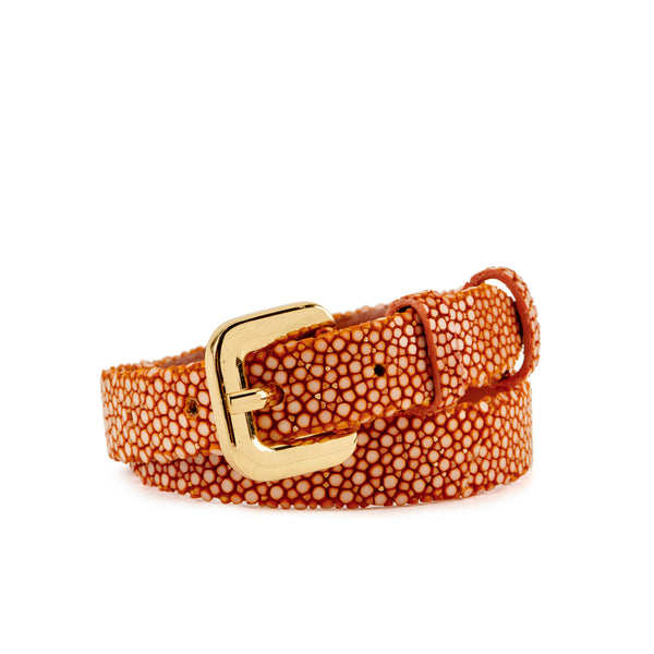 Stingray Double Wrap Bracelet - Burnt Orange