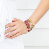 Stingray Double Wrap Bracelet - Crimson