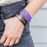 Purple Stingray Double Wrap Bracelet