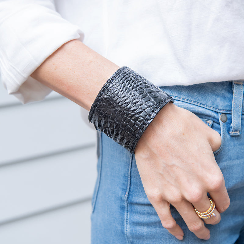 Wide Crocodile Cuff