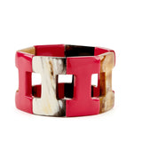 Lacquer Horn H Stretch Bracelet