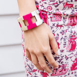 Lacquer Horn H Stretch Bracelet0