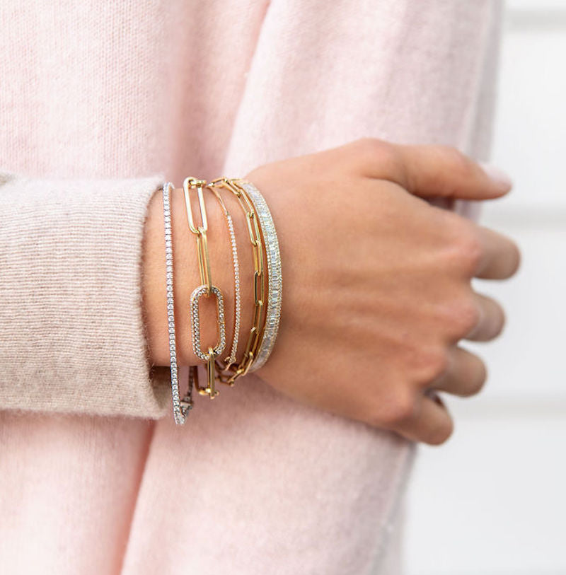 Gold Paperclip Bracelet - Small