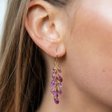 Pink Sapphire Waterfall Earrings