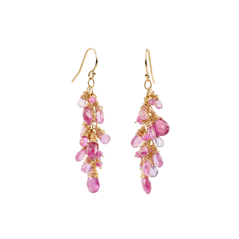 Pops of pink abound in these gorgeous waterfall earrings. They swing with every move you make and sparkle beautifully. Don't miss these limited-edition beauties that are handmade, right here in Texas.