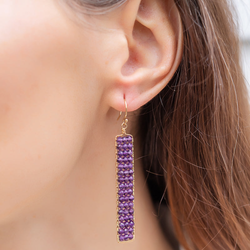 Catalina Earrings - Amethyst