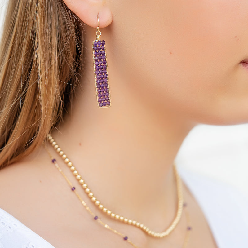 Catalina Earrings - Amethyst