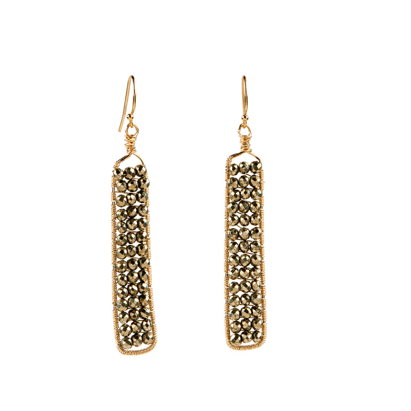 Catalina Earrings - Pyrite