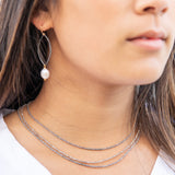 Aspen Earrings - Coin Pearl