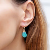 Simple Drop Earrings - Amazonite
