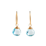 Coronado Earrings - Swiss Blue Topaz Pear