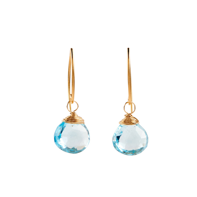 Coronado Earrings - Swiss Blue Topaz Pear