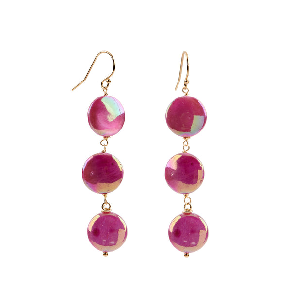 Station Earrings - Pink Mother of Pearl