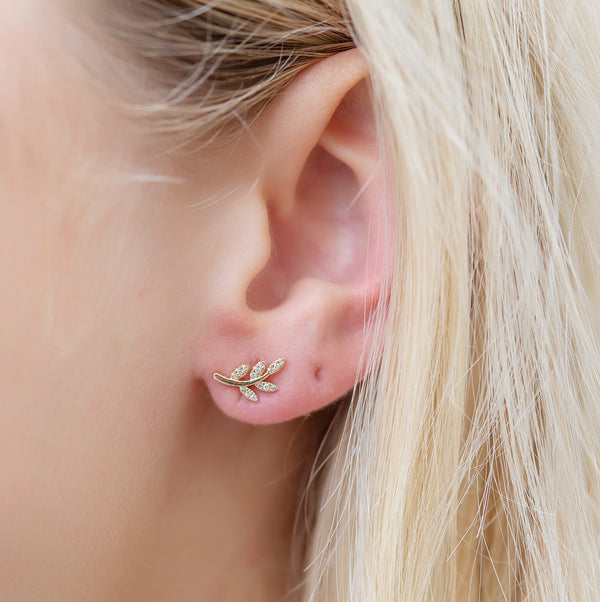 Diamond Vine Earrings