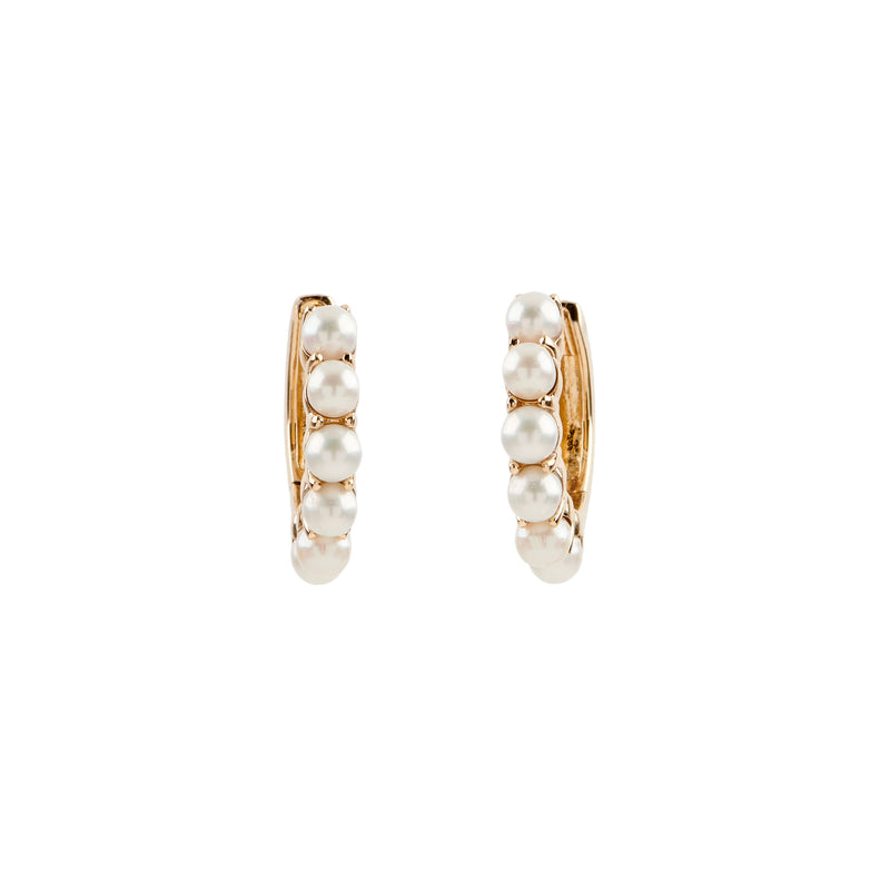 Pearl Huggie Earrings