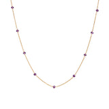 Station Necklace - Amethyst