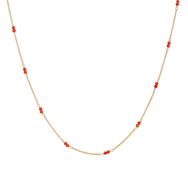 Station Necklace - Carnelian