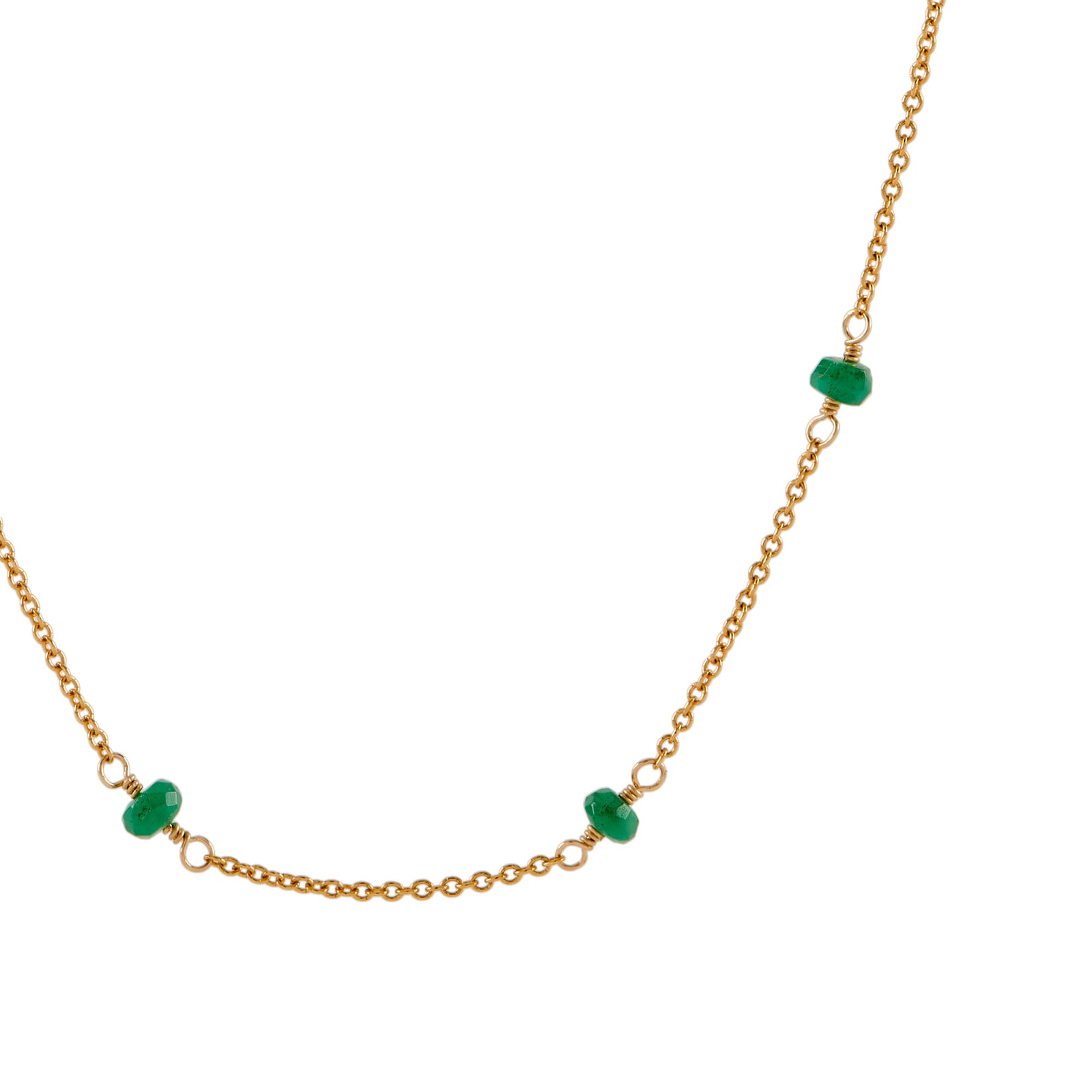 Station Necklace - Emerald – Andrea Montgomery Designs