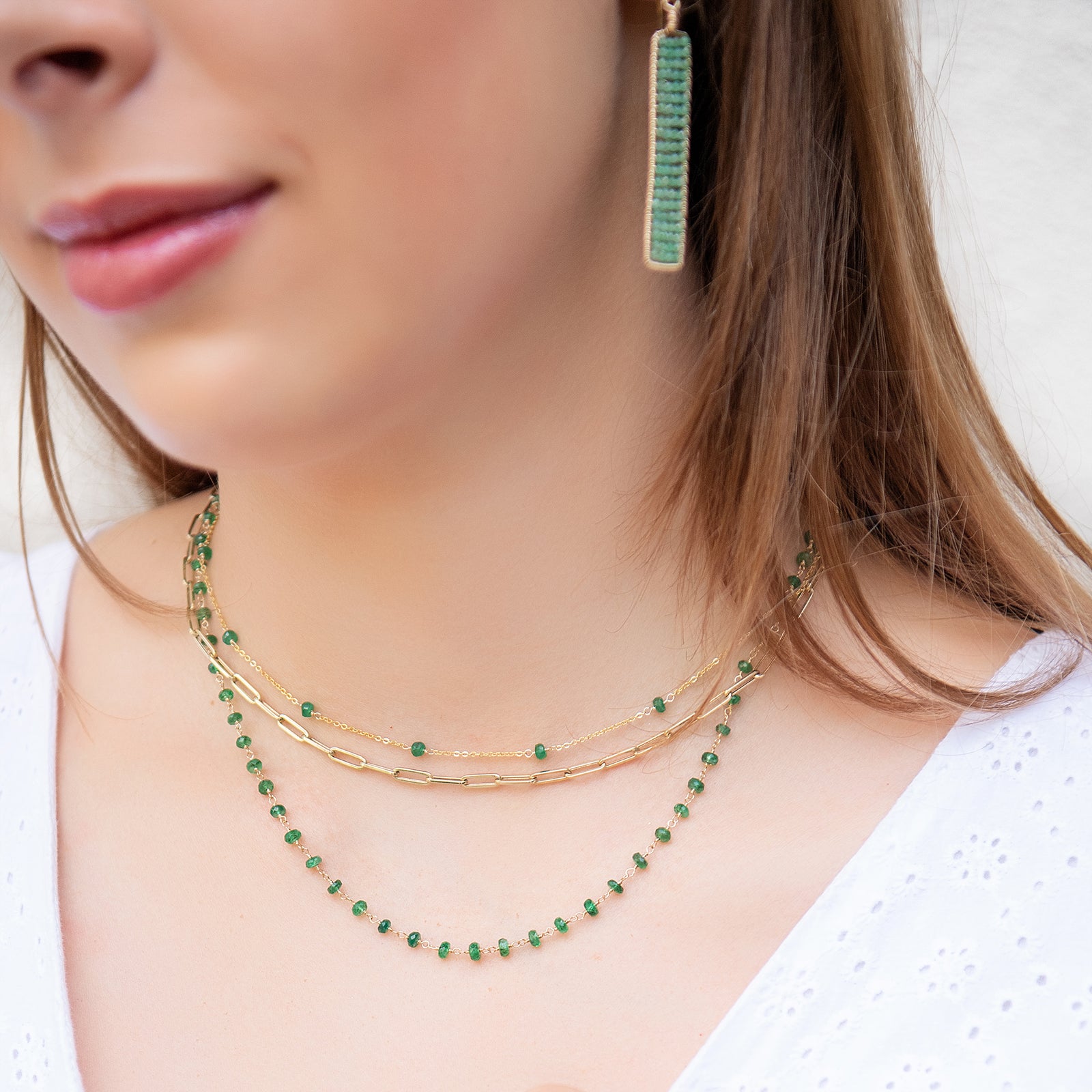 アクセサリー 316L Emerald Grid Necklace - Synchro1996 316L Emerald Grid Necklace - Synchro1996 - メルカリ