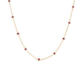 Station Necklace - Garnet