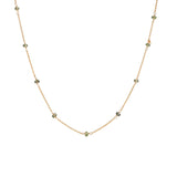 Station Necklace - Green Sapphire