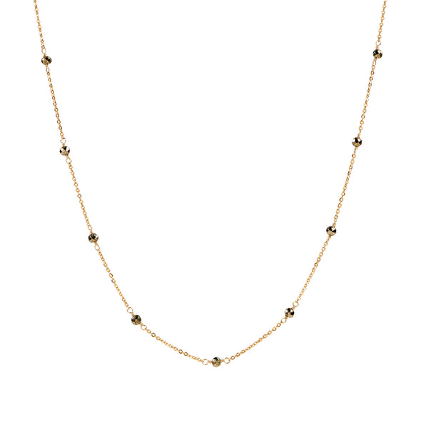 Station Necklace - Pyrite