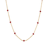 Station Necklace - Ruby