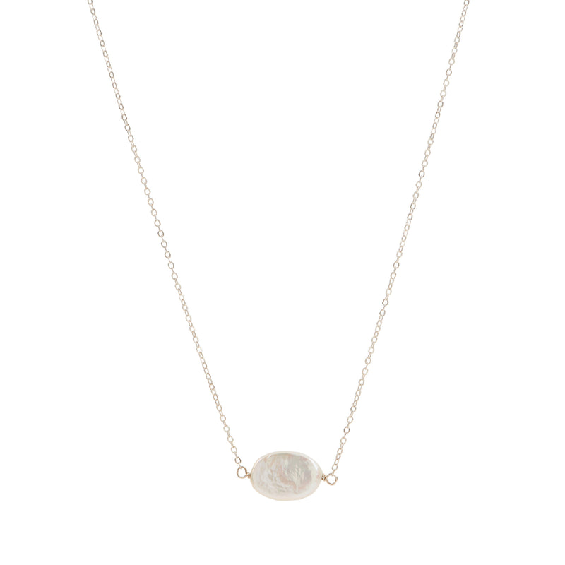 Oval Freshwater Pearl Necklace