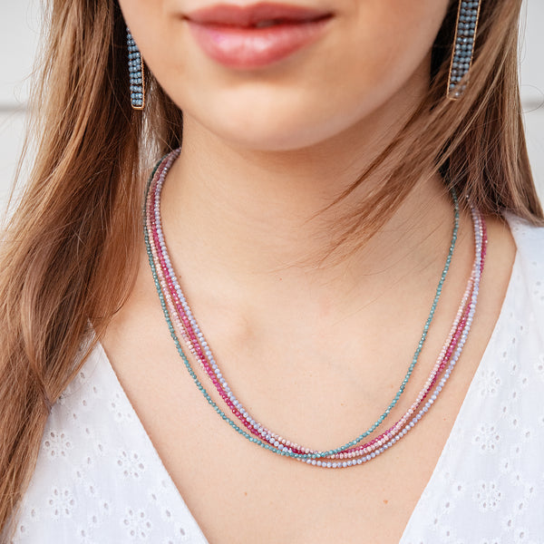 Town Necklace - Pink Moonstone