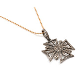 Diamond Open Maltese Cross Pendant