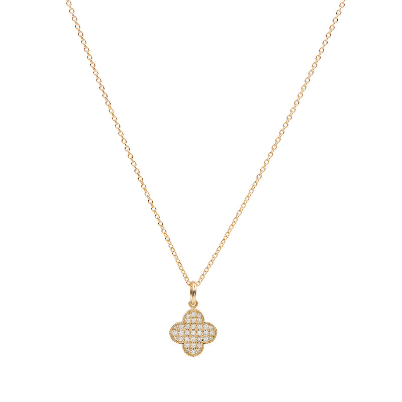 Petite Diamond Alhambra Necklace