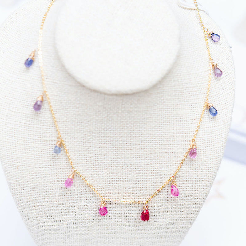 Rainbow Drops Necklace