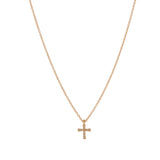 Tiny Cross Necklace - Diamond