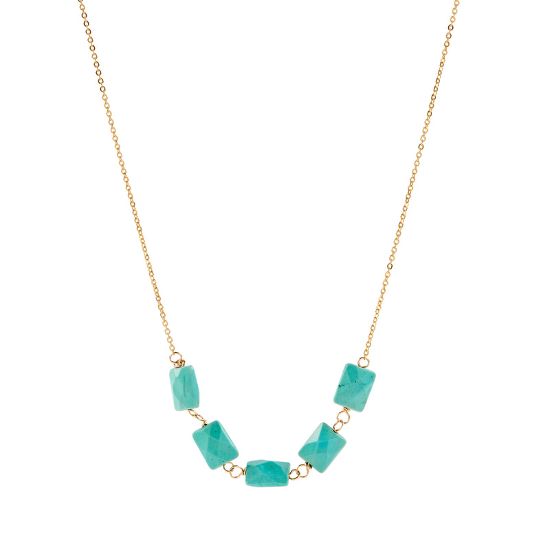 Turquoise Squares Necklace