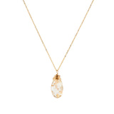 Large Gem Drop Necklace - Gold Rock Crystal