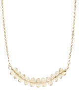 Large Bar Necklace - Champagne Citrine