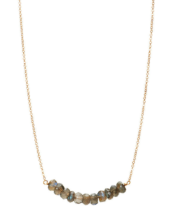 Large Bar Necklace - Labradorite