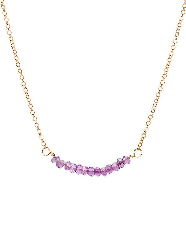 Bar Necklace - Amethyst