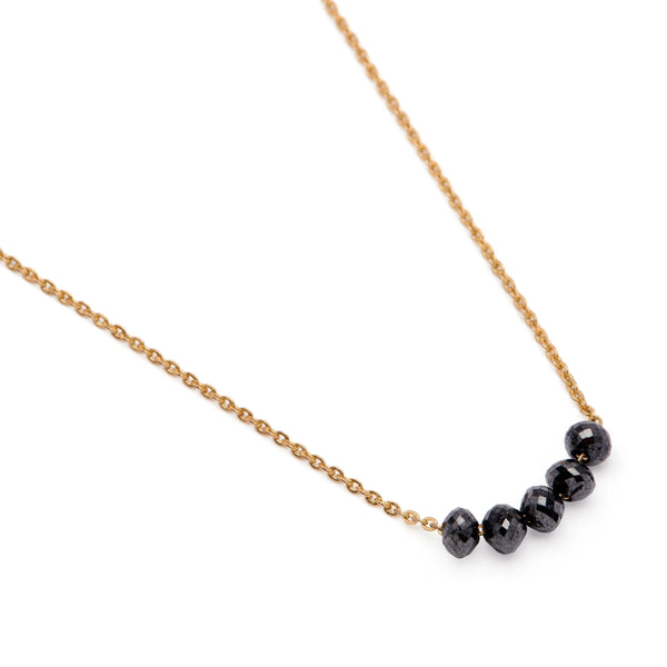Bar Necklace - Black Diamond