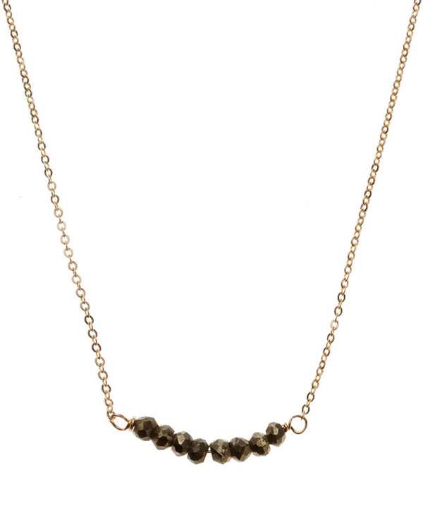 Bar Necklace - Pyrite