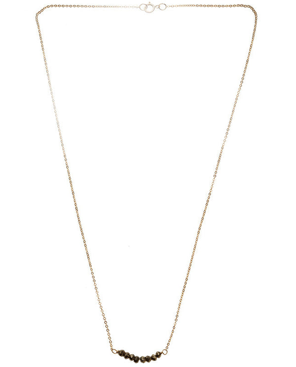 Bar Necklace - Pyrite