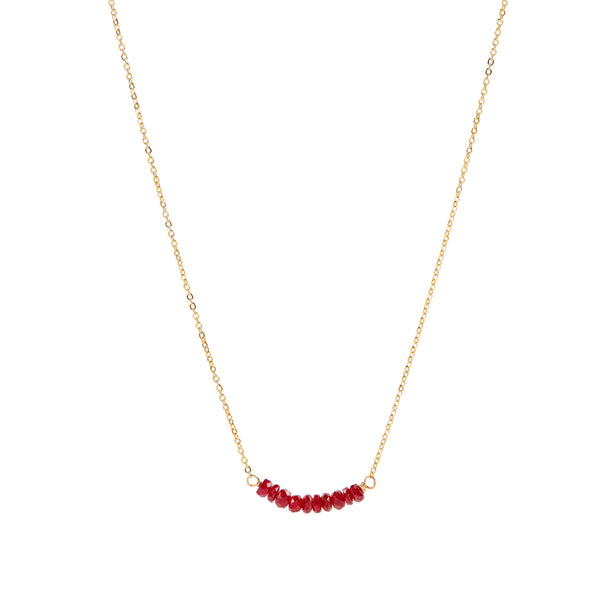 Bar Necklace - Ruby