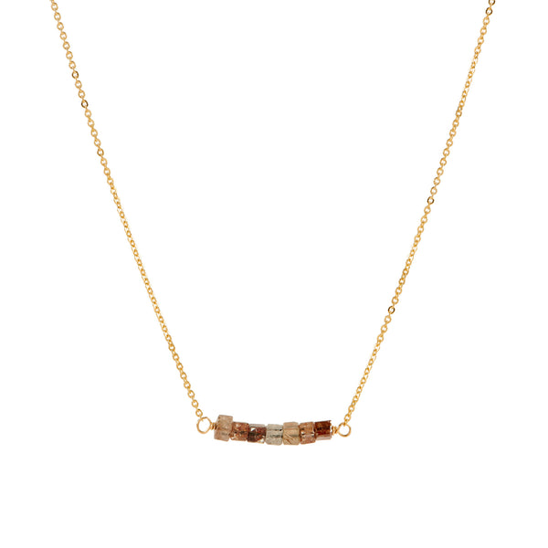 Bar Necklace - Cube Diamonds